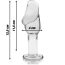 NEBULA SERIES BY IBIZA - MODEL 6 ANAL PLUG BOROSILICATE GLASS 12.5 X 4 CM CLEAR